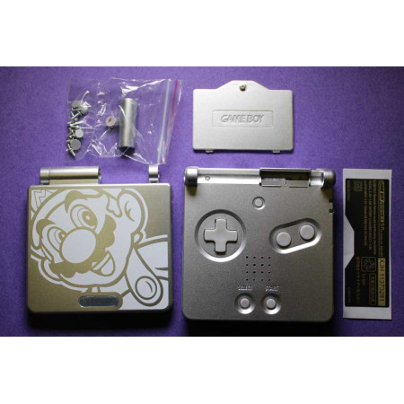 Корпус Game Boy Advance SP (Premium) (Серебряный) (Марио)
