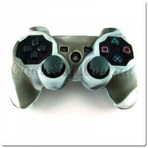 PS3 силіконовий чохол для джойстика (Камуфляж)(Grey-brown)