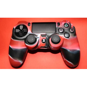 PS4 силиконовый чехол для джойстика (Камуфляж)(Red-black) PS4 силиконовый чехол для джойстика (Камуфляж)(Red-black)