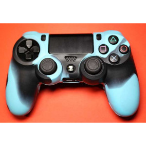 PS4 силиконовый чехол для джойстика (Камуфляж)(Blue-black) PS4 силиконовый чехол для джойстика (Камуфляж)(Blue-black)