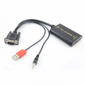 Переходник VGA в HDMI + аудио выход (Premium) Переходник VGA в HDMI + аудио выход (Premium)