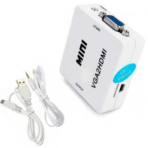 Переходник VGA в HDMI + аудио выход