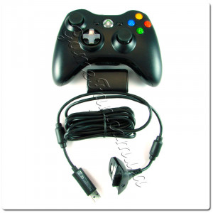 Xbox 360 беспроводной джойстик+Кабель зарядный+Аккумулятор Xbox 360 беспроводной джойстик+Кабель зарядный+Аккумулятор