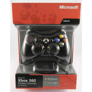 Джойстик - геймпад Xbox 360 Controller беспроводной + ресивер для ПК (Оригинал) (Чёрный) Джойстик - геймпад Xbox 360 Controller беспроводной + ресивер для ПК (Оригинал) (Чёрный)
