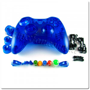 Xbox 360 корпус для беспроводного джойстика (Blue) (Прозрачный) Xbox 360 корпус для беспроводного джойстика (Blue) (Прозрачный)