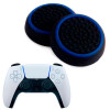 Силиконовые накладки для джойстика PS5 DualSense черные с синей окантовкой 2 шт
