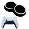 Силиконовые накладки для джойстика PS5 DualSense черные с белой окантовкой 2 шт