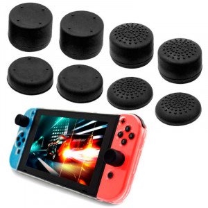 Силиконовые накладки на стики для Nintendo Switch черный 8 шт Силиконовые накладки на стики для Nintendo Switch черный 8 шт