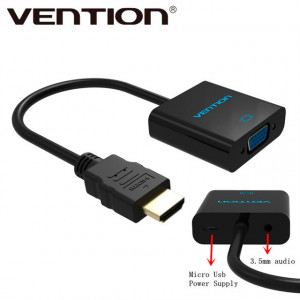Адаптер переходник HDMI to VGA + аудио выход + доп питание Vention (Оригинал) Адаптер переходник HDMI to VGA + аудио выход + доп питание Vention (Оригинал)