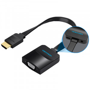 Кабель-переходник HDMI TO VGA + аудио выход + доп питание (Vention) Оригинал Кабель-переходник HDMI TO VGA + аудио выход + доп питание (Vention) Оригинал