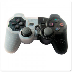 PS3 силіконовий чохол для джойстика (black/white)