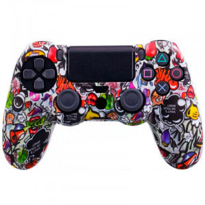 PS4 силиконовый чехол для джойстика Dualshock 4 граффити PS4 силиконовый чехол для джойстика Dualshock 4 граффити