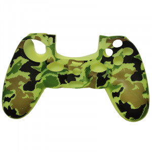 Силиконовый чехол для джойстика PS4 Dualshock 4 зеленый камуфляжный Силиконовый чехол для джойстика PS4 Dualshock 4 зеленый камуфляжный