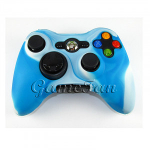 Xbox 360 силиконовый чехол для джойстика (камуфляж)(Blue-white) Xbox 360 силиконовый чехол для джойстика (камуфляж)(Blue-white)