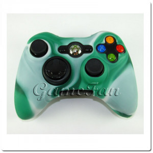 Xbox 360 силиконовый чехол для джойстика (камуфляж)(Green-white) Xbox 360 силиконовый чехол для джойстика (камуфляж)(Green-white)