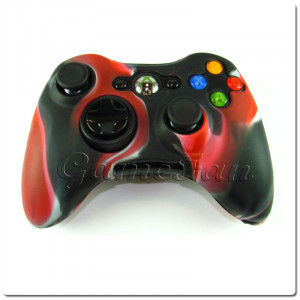 Xbox 360 силиконовый чехол для джойстика (камуфляж)(Red-black) Xbox 360 силиконовый чехол для джойстика (камуфляж)(Red-black)