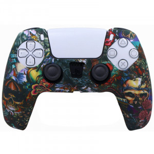 Силиконовый чехол для джойстика PS5 Dualsense граффити Devil Силиконовый чехол для джойстика PS5 Dualsense граффити Devil