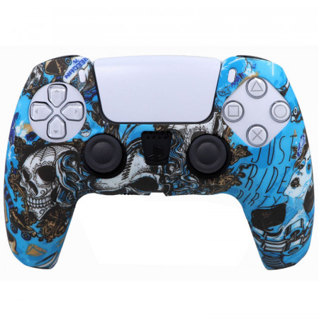 Силиконовый чехол для джойстика PS5 Dualsense граффити Just ride dirty