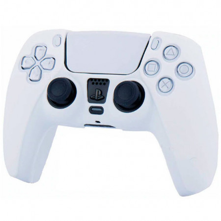 Силиконовый чехол для геймпада PS5 Dualsense белый
