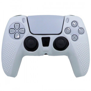 Силиконовый чехол для джойстика PS5 Dualsense белый Силиконовый чехол для джойстика PS5 Dualsense белый