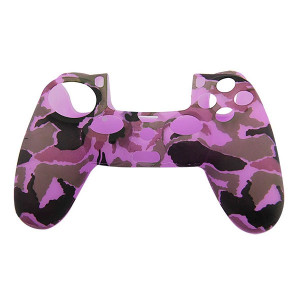 Силиконовый чехол для джойстика PS4 камуфляжный фиолетовый Силиконовый чехол для джойстика PS4 камуфляжный фиолетовый