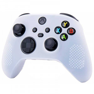 Силиконовый чехол для джойстика геймпада Microsoft Xbox Series X / S белый Силиконовый чехол для джойстика геймпада Microsoft Xbox Series X / S белый