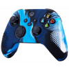 Силиконовый чехол для джойстика геймпада Microsoft Xbox Series X / S камуфляжный синий
