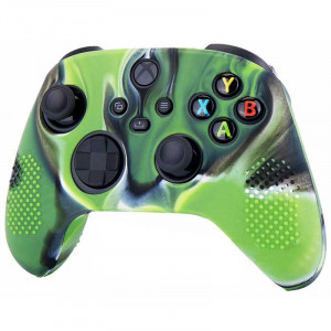 Силиконовый чехол для джойстика геймпада Microsoft Xbox Series X / S камуфляжный зеленый Силиконовый чехол для джойстика геймпада Microsoft Xbox Series X / S камуфляжный зеленый