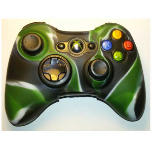 Xbox 360 силиконовый чехол для джойстика (камуфляж)(Green-black) Xbox 360 силиконовый чехол для джойстика (камуфляж)(Green-black)
