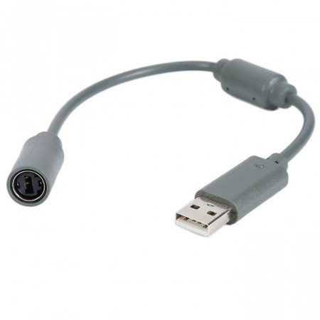 USB переходник для проводного джойстика Xbox 360 серый