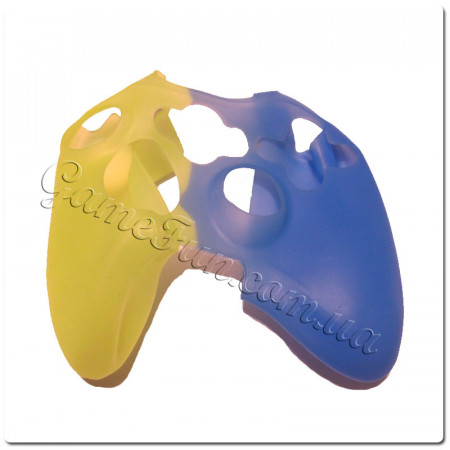 Xbox 360 силиконовый чехол для джойстика (Blue/Yellow)