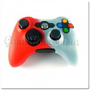 Xbox 360 силиконовый чехол для джойстика (red/white) Xbox 360 силиконовый чехол для джойстика (red/white)